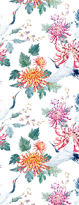 Store enrouleur Héron et fleur