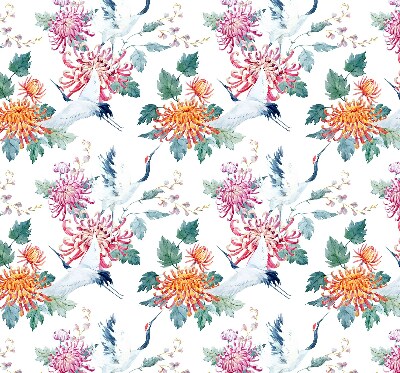 Store enrouleur Héron et fleur