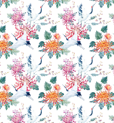 Store enrouleur Héron et fleur