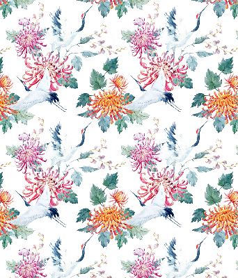 Store enrouleur Héron et fleur