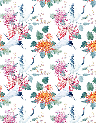 Store enrouleur Héron et fleur