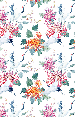 Store enrouleur Héron et fleur