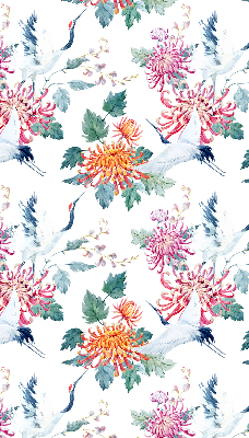 Store enrouleur Héron et fleur