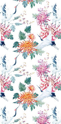 Store enrouleur Héron et fleur