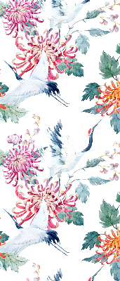 Store enrouleur Héron et fleur