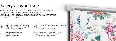 Store enrouleur Héron et fleur