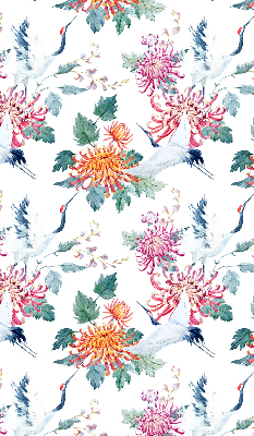 Store enrouleur Héron et fleur