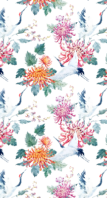 Store enrouleur Héron et fleur