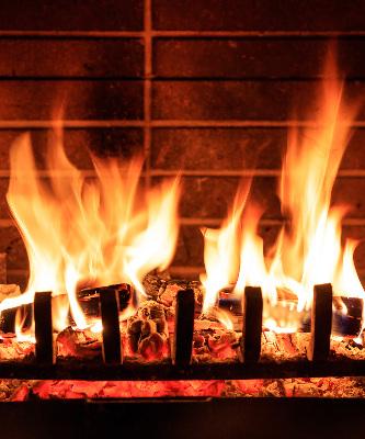 Store enrouleur Cheminée