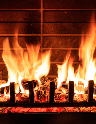 Store enrouleur Cheminée