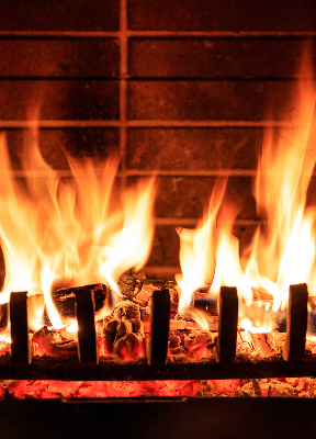 Store enrouleur Cheminée