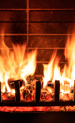 Store enrouleur Cheminée