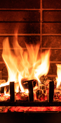 Store enrouleur Cheminée