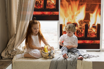 Store enrouleur Cheminée