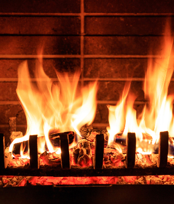 Store enrouleur Cheminée