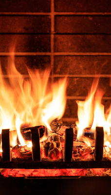 Store enrouleur Cheminée