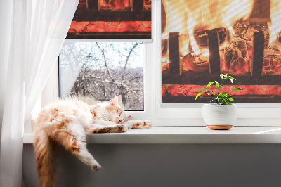 Store enrouleur Cheminée