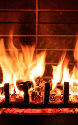 Store enrouleur Cheminée