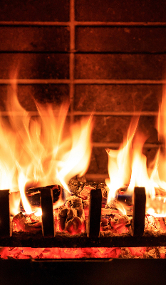 Store enrouleur Cheminée