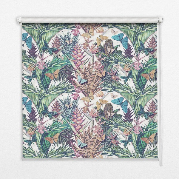 Store intérieur Papillons sur des fleurs