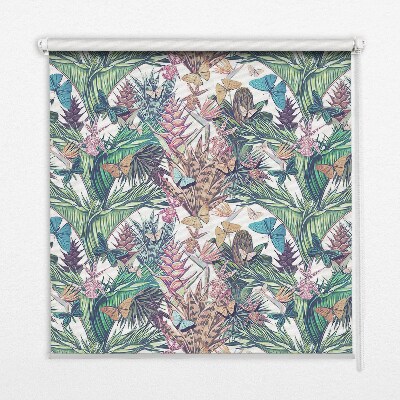 Store intérieur Papillons sur des fleurs