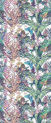 Store intérieur Papillons sur des fleurs