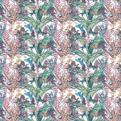 Store intérieur Papillons sur des fleurs