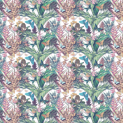 Store intérieur Papillons sur des fleurs