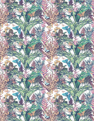 Store intérieur Papillons sur des fleurs