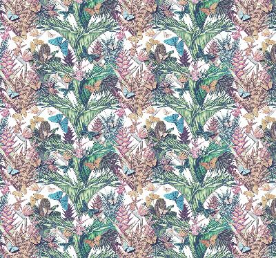 Store intérieur Papillons sur des fleurs