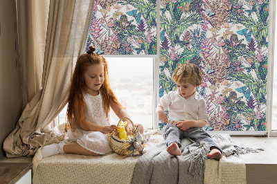 Store intérieur Papillons sur des fleurs