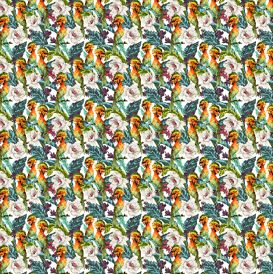 Store enrouleur Oiseaux et fleurs