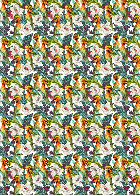 Store enrouleur Oiseaux et fleurs