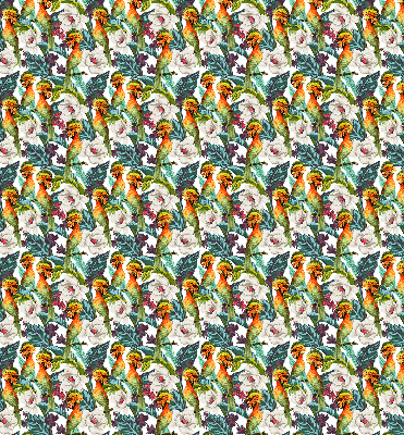 Store enrouleur Oiseaux et fleurs