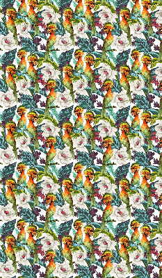 Store enrouleur Oiseaux et fleurs