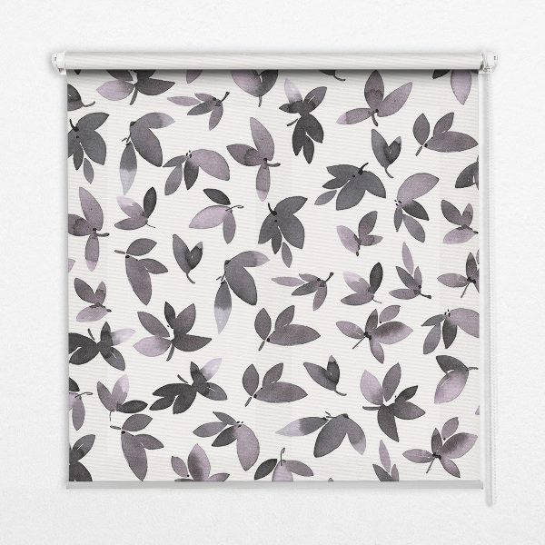 Store enrouleur Feuilles rose foncé