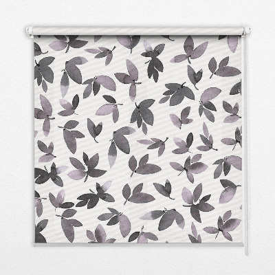 Store enrouleur Feuilles rose foncé