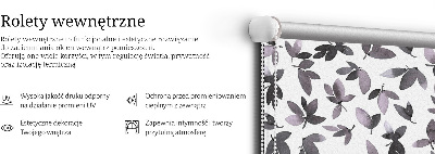 Store enrouleur Feuilles rose foncé