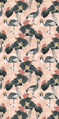 Store enrouleur Héron sur fond rose