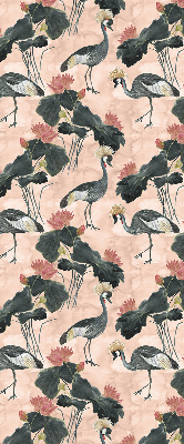 Store enrouleur Héron sur fond rose