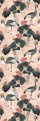 Store enrouleur Héron sur fond rose