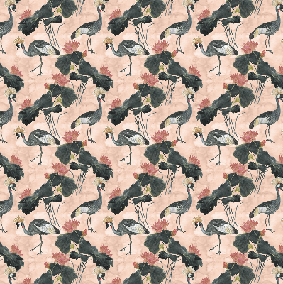 Store enrouleur Héron sur fond rose