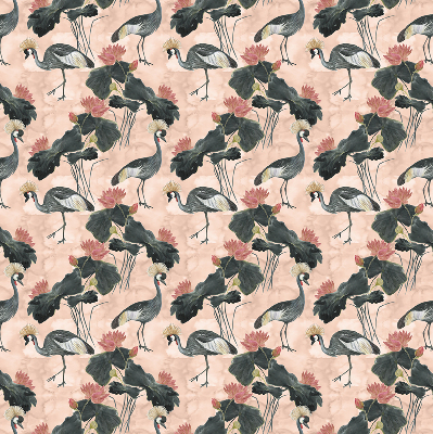 Store enrouleur Héron sur fond rose