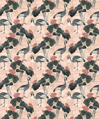 Store enrouleur Héron sur fond rose