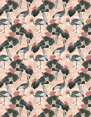 Store enrouleur Héron sur fond rose