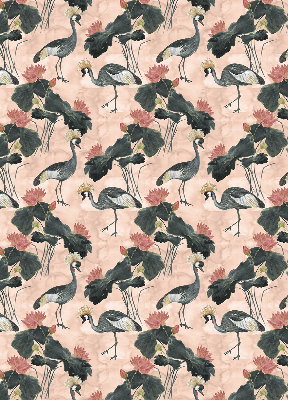 Store enrouleur Héron sur fond rose