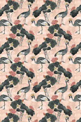 Store enrouleur Héron sur fond rose