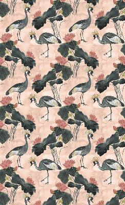 Store enrouleur Héron sur fond rose