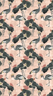 Store enrouleur Héron sur fond rose