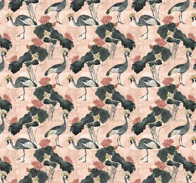 Store enrouleur Héron sur fond rose